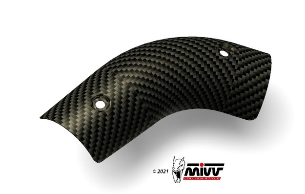 Afbeeldingen van MIVV carbon heatshield voor demper Kawasaki Ninja 1000SX '20-