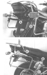 Afbeeldingen van Kofferrek zwart Hepco&Becker Yamaha XJR1300/ SP '04-'06