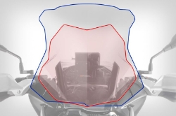 Afbeeldingen van Screen MARATHON incl. screen reinforcement - smoked grey BMW R1200GS LC/Adv '13- Wunderlich