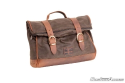 Afbeeldingen van Vintage zadeltas links bruin met universele afstandhouders Custom Acces - 8 ltr