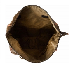 Afbeeldingen van Vintage zadeltas links bruin met universele afstandhouders Custom Acces - 8 ltr