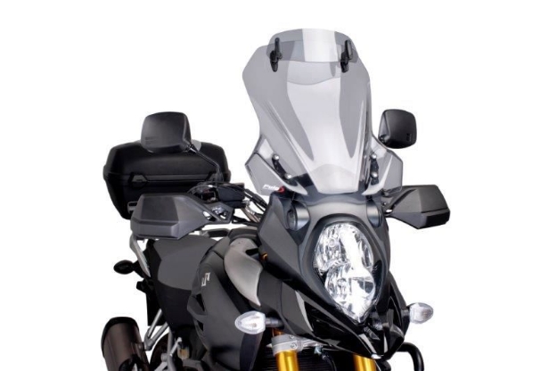 Afbeeldingen van Vervangingsruit touring met opzetruitje licht getint Puig Suzuki DL1000/XT '14-