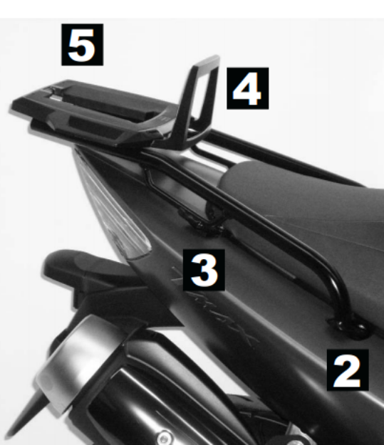 Afbeeldingen van Topdrager zwart Alurack Hepco&Becker Yamaha XP500 T-MAX 2008-2011