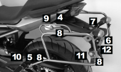Afbeeldingen van Kofferrek zwart Hepco&Becker Lock-it Yamaha XJ6/ XJ6 DIVERSION '09-'12