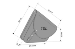 Afbeeldingen van Barcelona zadeltas zwart rechts Custom Acces - 10 ltr