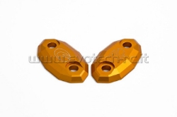Afbeeldingen van Spiegelafdekplaatjes Evotech Yamaha R1 '07-'08/ Kawasaki ZX6-R '03-'04/ ER-6F '06-'08-Goud