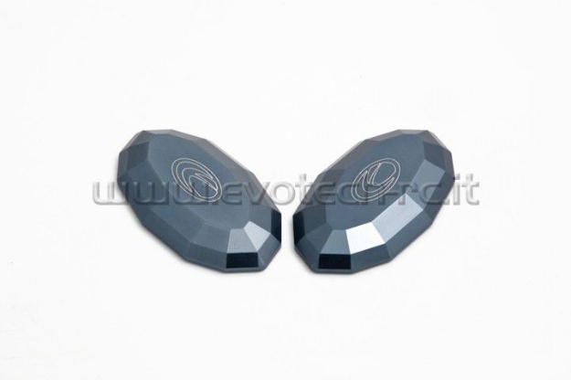Afbeeldingen van Spiegelafdekplaatjes Evotech Yamaha R1 '07-'08/ Kawasaki ZX6-R '03-'04/ ER-6F '06-'08-Titanium