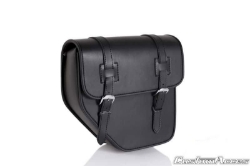 Afbeeldingen van Ibiza zadeltas zwart links Custom Acces - 11 ltr