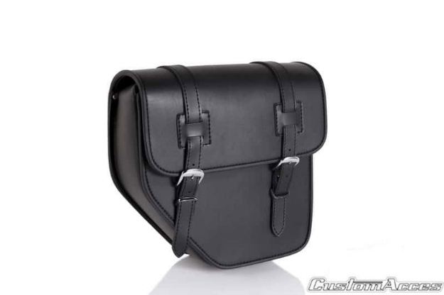 Afbeeldingen van Ibiza zadeltas zwart links Custom Acces - 11 ltr