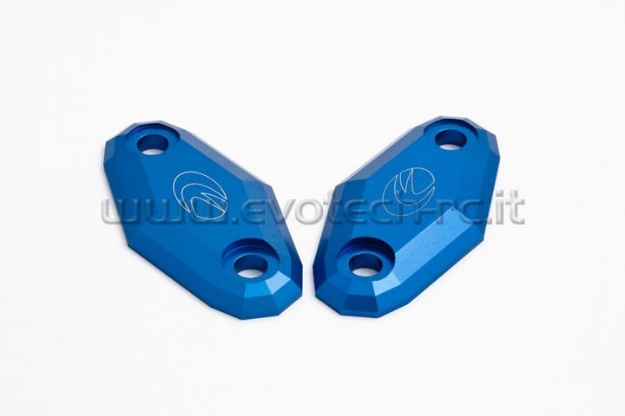 Afbeeldingen van Spiegelafdekplaatjes Evotech Kawasaki ZX6-R '05-'08/ ZX10-R '04-'10-Blauw