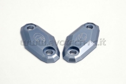 Afbeeldingen van Spiegelafdekplaatjes Evotech Kawasaki ZX6-R '05-'08/ ZX10-R '04-'10-Zilver