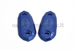 Afbeeldingen van Spiegelafdekplaatjes Evotech Kawasaki ZX6-R 2009-2014-Blauw