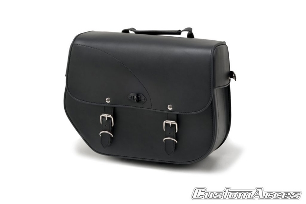 Afbeeldingen van Zadeltas met metale plaat Sant Louis CustomAcces rechts voor Harley Davidson Sportster 883 IRON
