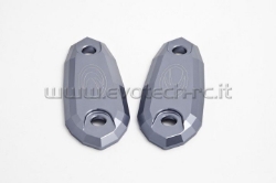 Afbeeldingen van Spiegelafdekplaatjes Evotech Kawasaki ZX6-R 2009-2014-Titanium
