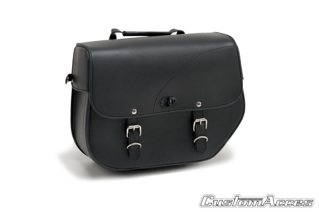 Afbeeldingen van Zadeltas met metale plaat Sant Louis CustomAcces links voor Harley Davidson Sportster 883 IRON