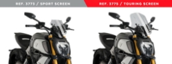 Afbeeldingen van Vervangingsruit naked bike Sport Puig Ducati Diavel 1260 '19--zwart