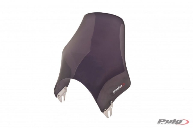 Afbeeldingen van Windscherm Puig model Naked Yamaha YBR125 '05-'13/ Honda CG 125 '98-'08-Donker getint