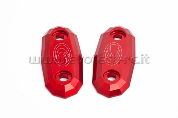 Afbeeldingen van Spiegelafdekplaatjes Evotech Suzuki GSX-R600/750 '06-/ GSX-R1000 '05--Rood