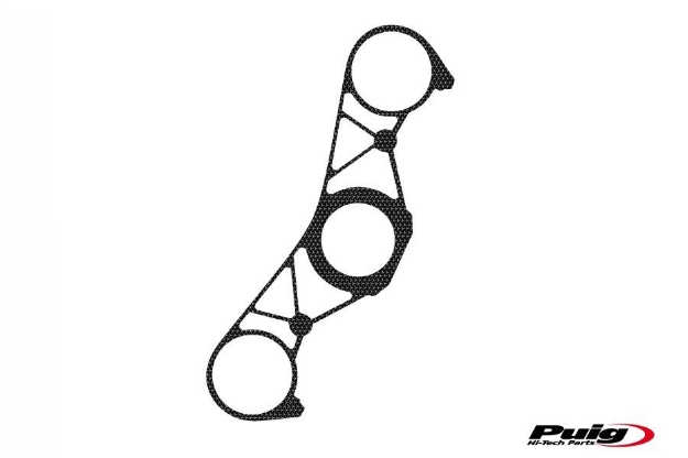 Afbeeldingen van Kroonplaatcover carbon look Puig voor Yamaha YZF-R1 '09-'11