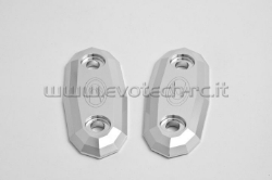 Afbeeldingen van Spiegelafdekplaatjes Evotech Suzuki GSX-R600/750 '06-/ GSX-R1000 '05--Zilver