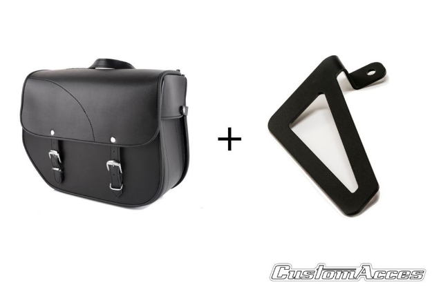 Afbeeldingen van Zadeltas Sant Louis met universele afstandhouders CustomAcces rechts voor Harley Davidson Sportster 883 IRON