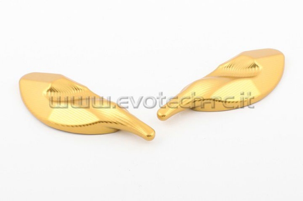 Afbeeldingen van Spiegelafdekplaatjes Evotech Triumph Daytona 675/R '13--Goud
