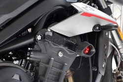Afbeeldingen van Sliders Evotech Anti-Shock zilver Triumph Street Triple 675/R '13-19 / RS