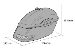 Afbeeldingen van Side case model Touring links Custom Acces