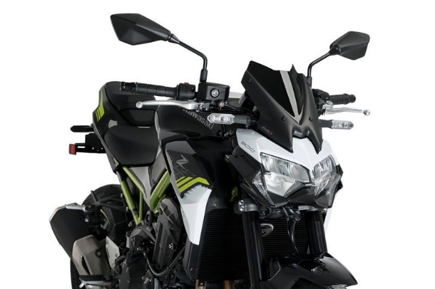 Afbeeldingen van Vervangingsruit naked bike Puig Kawasaki Z900 '20-24 zwart