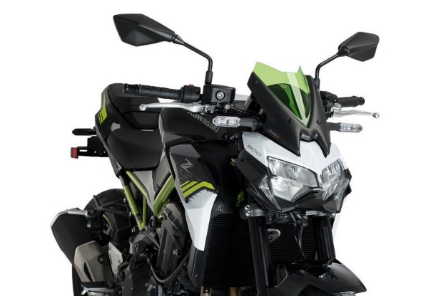 Afbeeldingen van Vervangingsruit naked bike Puig Kawasaki Z900 '20-24 groen