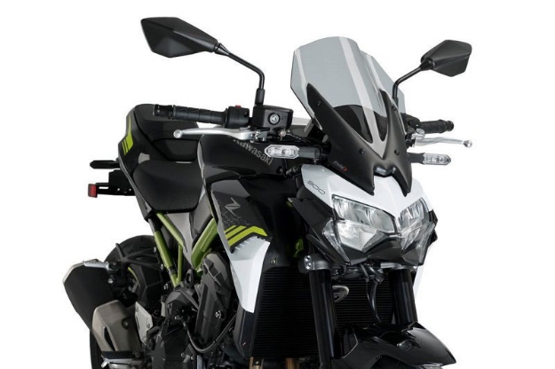 Afbeeldingen van Vervangingsruit naked bike touring Puig Kawasaki Z900 '20-24 licht getint