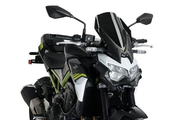 Afbeeldingen van Vervangingsruit naked bike touring Puig Kawasaki Z900 '20-24 zwart