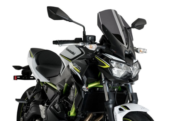 Afbeeldingen van Vervangingsruit naked bike touring Puig Kawasaki Z650 '20- donker getint
