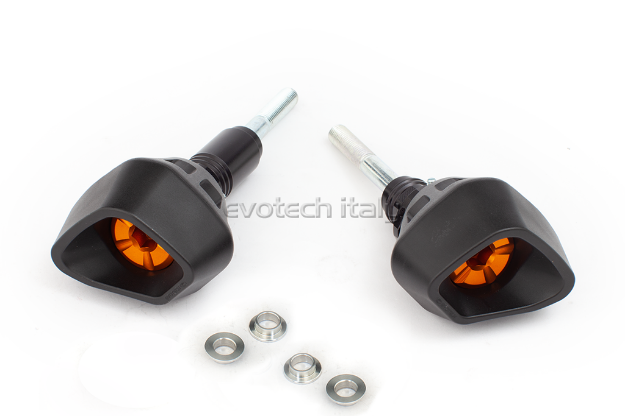 Afbeeldingen van Sliders Evotech Anti-Shock oranje Aprilia RSV4 / Factory