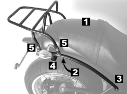 Afbeeldingen van Topdrager zwart Hepco&Becker Moto Guzzi C940 Bellagio