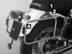Afbeeldingen van Kofferrek chroom Hepco&Becker Moto Guzzi V7 classic/ V7 Special