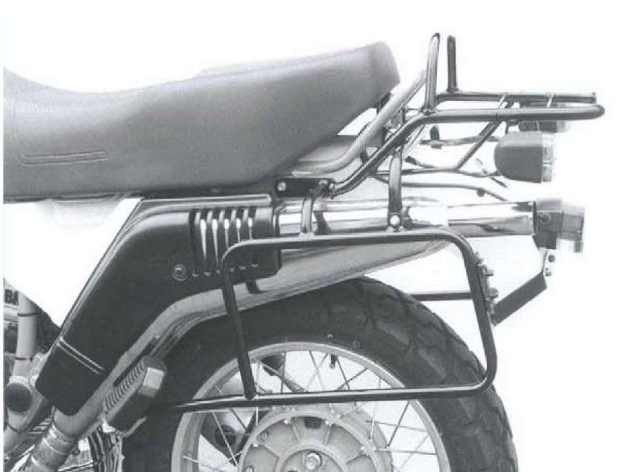 Afbeeldingen van Kofferrek zwart Hepco&Becker BMW R65G/S '87-'88/ R80G/S '80-'87