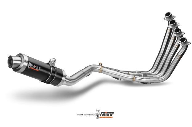 Afbeeldingen van MIVV 4-2-1 systeem met GP steel black demper Honda CBR650F / CB650F '14-