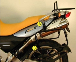 Afbeeldingen van Kofferrek zilver Hepco&Becker BMW F650GS '03-/ DAKAR '01-'03/ G650GS '09-'16