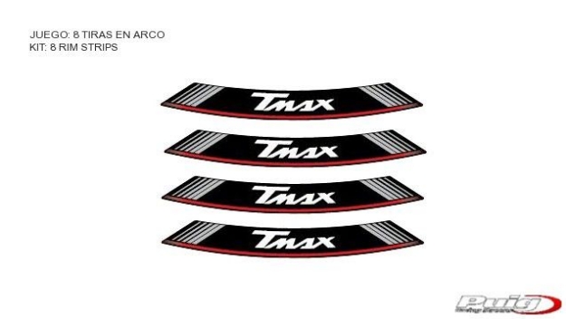 Afbeeldingen van Velglint Puig met logo Yamaha T-Max-Zilver