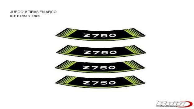 Afbeeldingen van Velglint Puig met logo Kawasaki Z750-Groen