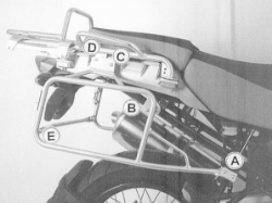 Afbeeldingen van Kofferrek zwart Hepco & Becker BMW R1200GS ADVENTURE '06-'07-