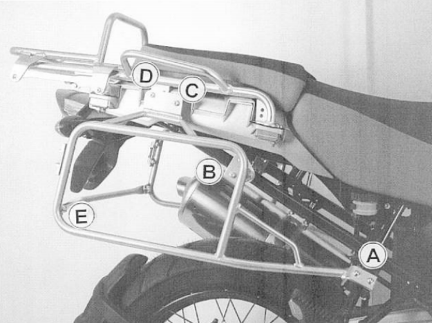 Afbeeldingen van Kofferrek zwart Hepco & Becker BMW R1200GS ADVENTURE '06-'07-