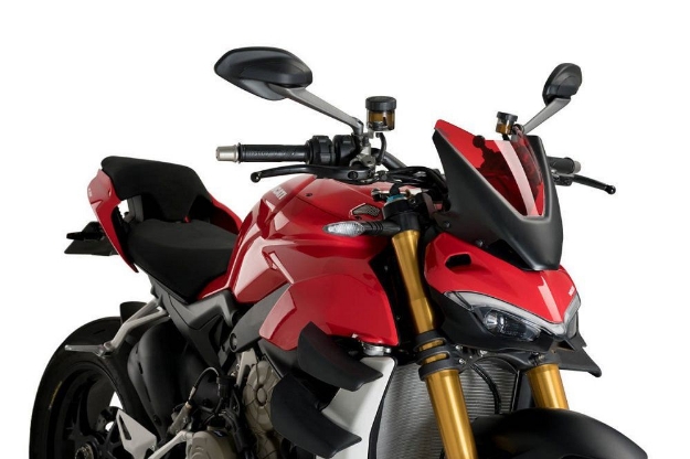 Afbeeldingen van Vervangingsruit naked bike Sport Puig Ducati Streetfighter V4 '20- -rood