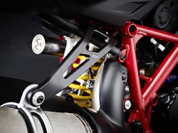 Afbeeldingen van Uitlaatsteun zwart Evotech Performance Ducati Streetfighter 848 '12-16