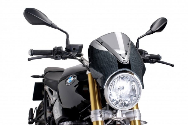 Afbeeldingen van Vervangingsruit naked bike met carbon look kuipje Puig BMW R NineT '14--licht getint