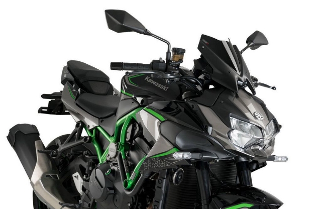 Afbeeldingen van Vervangingsruit naked bike Sport Puig Kawasaki Z H2 '20- -zwart