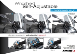 Afbeeldingen van Vervangingsruit naked bike touring Puig Ducati Diavel '11-'13
