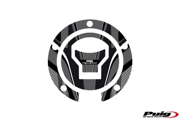 Afbeeldingen van Tankdopcover Radikal Puig voor diverse Honda modellen van '14--Grijs