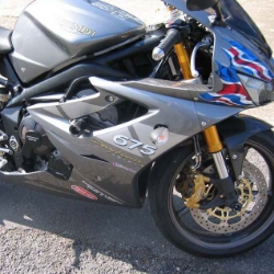 Afbeeldingen van GB-Racing front spindle protector Triumph Daytona 675 '06- / Street Triple '07-16
